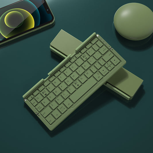Mini Folding Bluetooth Keyboard Wireless Keypad Support Devices With Stand Rechargeable Foldable Keyboard For Phone Tablet
